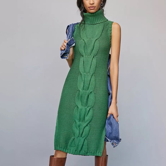Anthropologie Sapphire Turtleneck Tunic Sweater Dress - Picture 1 of 8